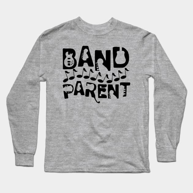 Musical Band Parent Music Notes Long Sleeve T-Shirt by Barthol Graphics